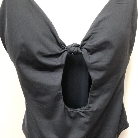 Andie Swim Swimsuit Womens Large Black The Santorini One Piece Key Hole NEW - Picture 4 of 13